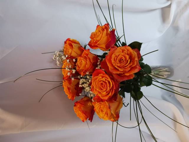 Bouquet de roses oranges